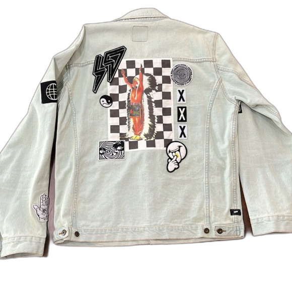 10 DEEP MEN BAD ACID DENIM JACKET (BLUE) 3XL - Picture 5 of 10